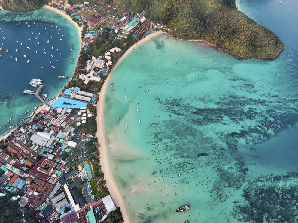 Koh Phi Phi Islands thailand, beach, aerial, drone