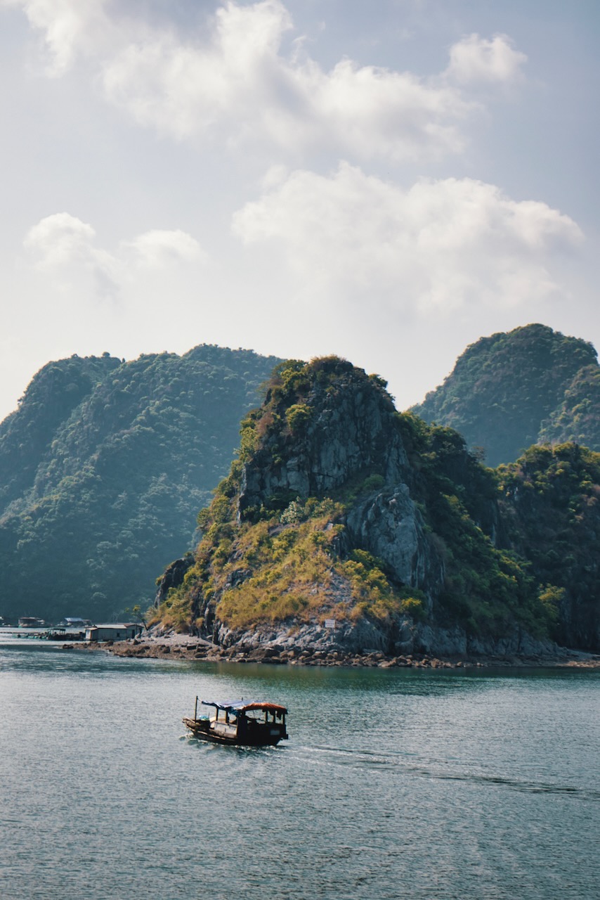Ha Long Bay Vietnam, Cat-Ba Island vietnam, traditional junk boat cruise