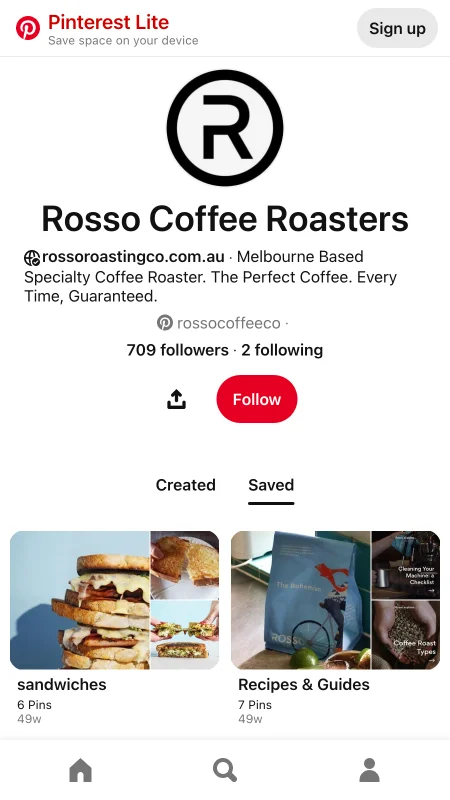 Rosso Pinterest Page