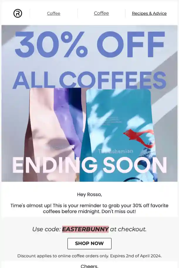 Rosso Email 30% Off All